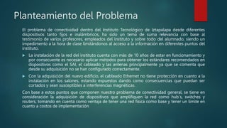 Planteamiento del Problema
El problema de conectividad dentro del Instituto Tecnológico de Iztapalapa desde diferentes
dis...