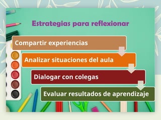 Reflexión sobre la práctica docente para mejorar la enseñanza en el ...