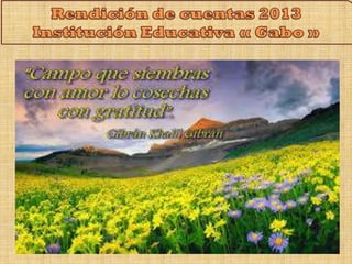 Rendicion de cuentas 2013