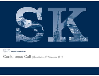 Asesores Financieros
Conference Call | R lt d 1 T i t 2012Conference Call | Resultados 1er Trimestre 2012
 