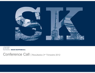 Asesores Financieros
Conference Call | Resultados 3er Trimestre 2012
 