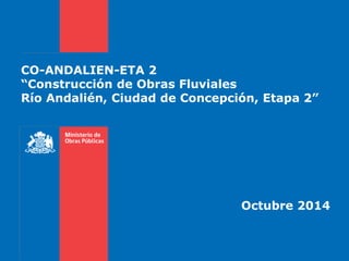 CO-ANDALIEN-ETA 2 “Construcción de Obras Fluviales Río Andalién, Ciudad de Concepción, Etapa 2” 
Octubre 2014  
