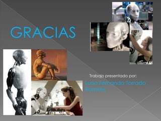 ROBOTS INTELIGENTESSon similares a los del grupo anterior, pero, además, son capaces de relacionarse con el mundo que les rodea a través de sensores y tomar decisiones en tiempo real (auto programable).De momento, son muy poco conocidos en el mercado y se encuentran en fase experimental, en la que se esfuerzan los grupos investigadores por potenciarles y hacerles más efectivos, al mismo tiempo que más asequibles.La visión artificial, el sonido de maquina y la inteligencia artificial, son las ciencias que más están estudiando para su aplicación en los robots inteligentes.