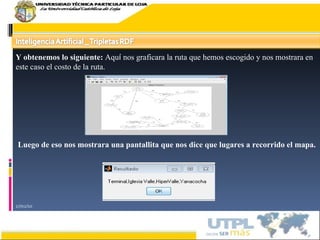 17/02/10 Y obtenemos lo siguiente:  Aqu í  nos graficara la ruta que hemos escogido y nos mostrara en este caso el costo de la ruta. Luego de eso nos mostrara una pantallita que nos dice que lugares a recorrido el mapa. 