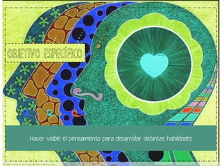 OBJETIVO ESPECÍFICO 
Hacer visible el pensamiento para desarrollar distintas habilidades 
 
