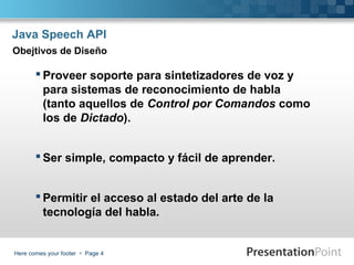 Java Speech API | PPT