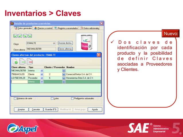 Aspel SAE | Sistema Administrativo Empresarial