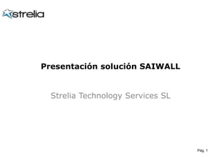 Presentación solución SAIWALL Strelia Technology Services SL Pág. 1 
