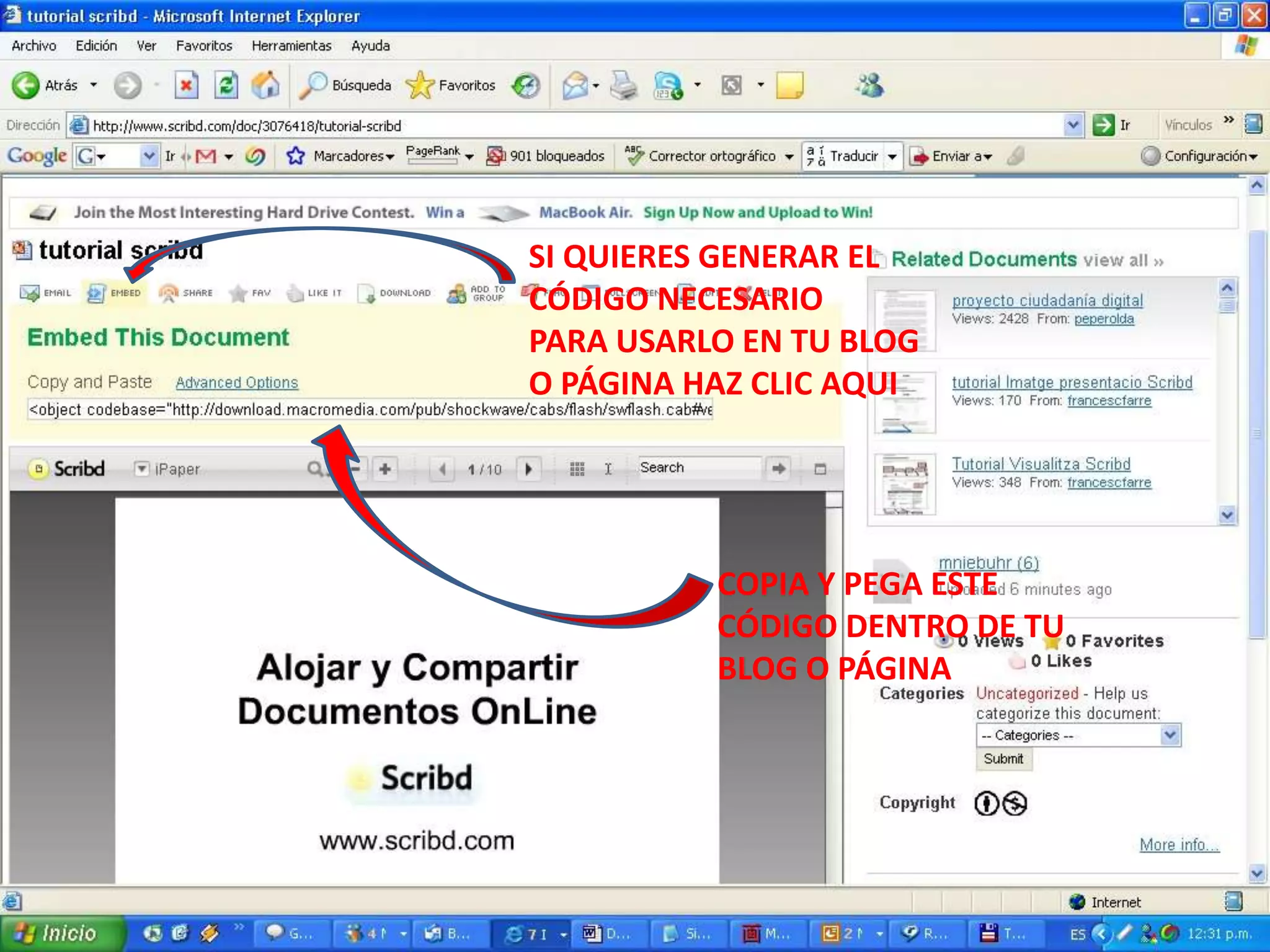 SI QUIERES GENERAR EL
CÓDIGO NECESARIO
PARA USARLO EN TU BLOG
O PÁGINA HAZ CLIC AQUI

COPIA Y PEGA ESTE
CÓDIGO DENTRO DE TU
BLOG O PÁGINA

 