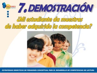 ¿Mi estudiante da muestras  de haber adquirido la competencia? DEMOSTRACIÓN 7. 