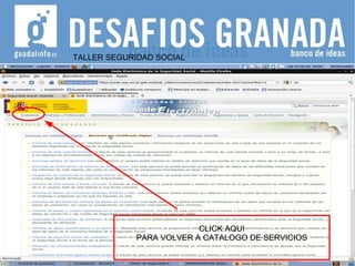 TALLER SEGURIDAD SOCIAL CLICK AQUI PARA VOLVER A CATALOGO DE SERVICIOS 