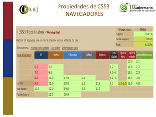 Propiedades de CSS3
NAVEGADORES
 