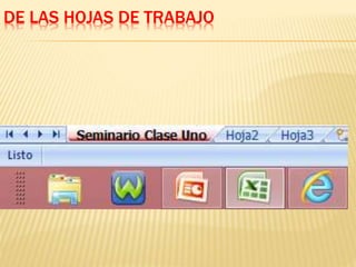 DE LAS HOJAS DE TRABAJO 
 