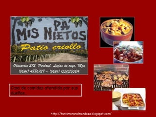 Casa de comidas atendida por sus dueños… 