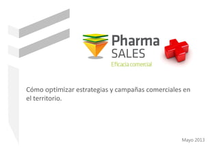 Mayo 2013
Cómo optimizar estrategias y campañas comerciales en
el territorio.
 