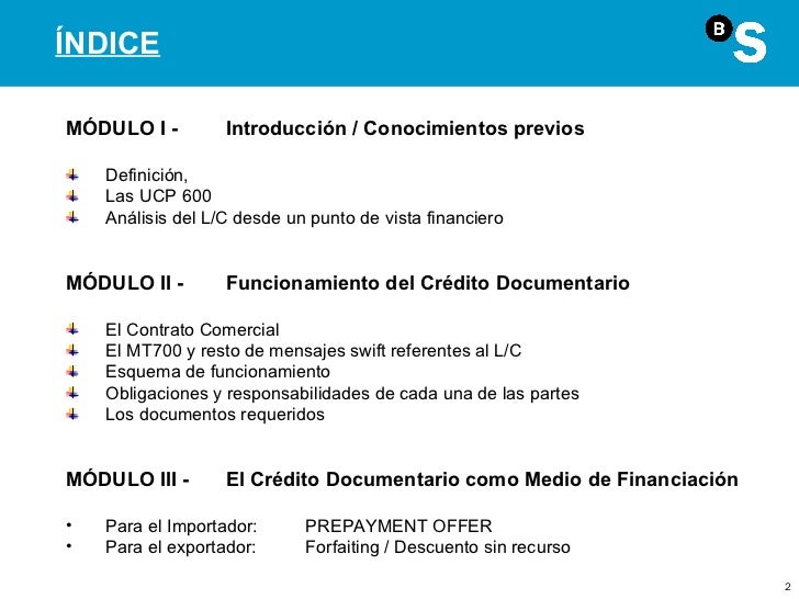 El Crédito Documentario El Crédito Documentario