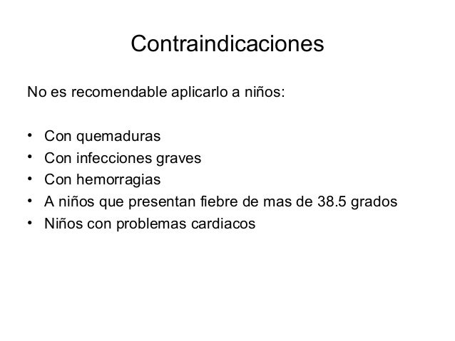 masaje shantala contraindicaciones