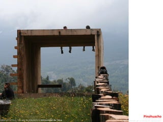 “ Reconversión de un territorio devastado” Pinohuacho OBRA DE TITULO / Escuela de Arquitectura  Universidad de Talca .  Comuna de Villarrica / CHILE 