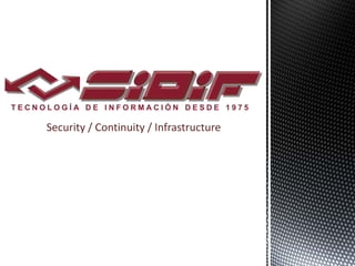 Security / Continuity / Infrastructure  
