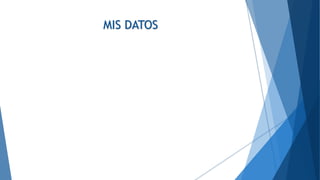 MIS DATOS
 