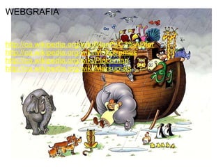 WEBGRAFIA http://ca.wikipedia.org/wiki/Mam%C3%ADfer http://ca.wikipedia.org/wiki/Monotremes http://ca.wikipedia.org/wiki/Placentari http://ca.wikipedia.org/wiki/Marsupials 