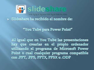 Opción para compartir presentaciones en la red