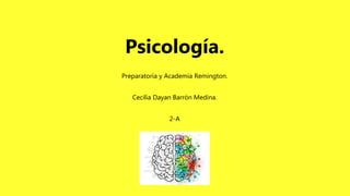 Psicología.
Preparatoria y Academia Remington.
Cecilia Dayan Barrón Medina.
2-A
 