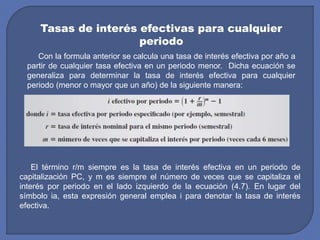 Presentación sobre la tasa de interés nominal y efectiva | PPTX