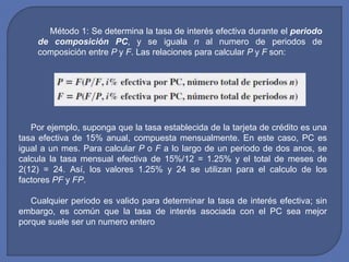 Presentación sobre la tasa de interés nominal y efectiva | PPTX