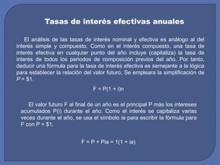 Presentación sobre la tasa de interés nominal y efectiva | PPTX