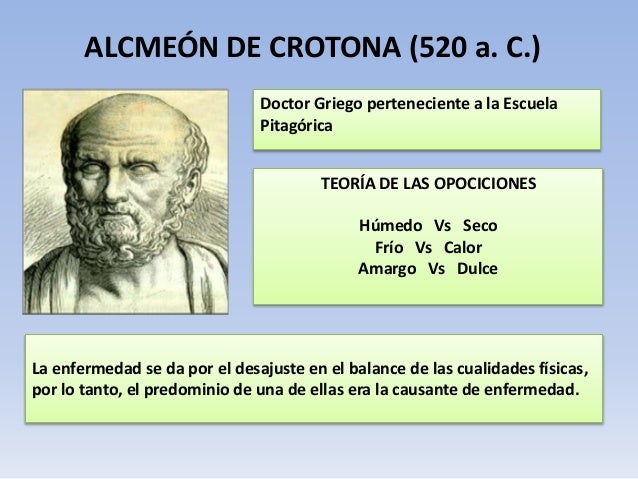 Concepto De Salud Y Enfermedad Segun Alcmeon De Crotona