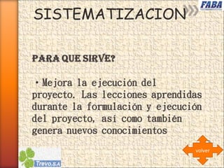 SISTEMATIZACION
volver
 