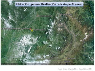Ubicación general Realización calicata perfil suelo




                                A partir de datos de Aparicio Cabrera y Zapata Cárdenas 2006
 
