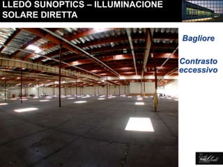 Lledó Energía
Bagliore
Contrasto
eccessivo
LLEDÓ SUNOPTICS – ILLUMINACIONE
SOLARE DIRETTA
 