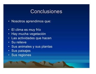 Presentación sur de Chile 