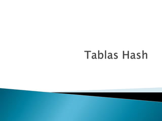 Tablas Hash 