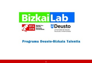 Programa Deusto-Bizkaia Talentia




            1
 