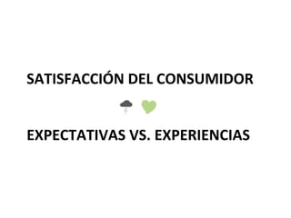  
	
  
	
  
SATISFACCIÓN	
  DEL	
  CONSUMIDOR	
  
EXPECTATIVAS	
  VS.	
  EXPERIENCIAS	
  
 