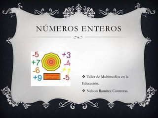 NÚMEROS ENTEROS
 Taller de Multimedios en la
Educación.
 Nelson Ramírez Contreras.
 
