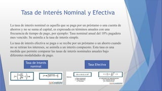 Presentacion tasa de interes nominal y efectivo | PPTX