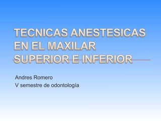 Andres Romero
V semestre de odontología
 