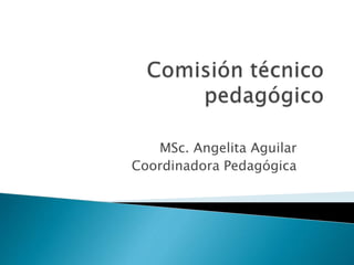 MSc. Angelita Aguilar
Coordinadora Pedagógica
 