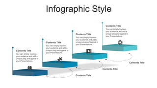 Infographic Style
You can simply impress
your audience and add a
unique zing and appeal to
your Presentations.
Contents Title
You can simply impress
your audience and add a
unique zing and appeal to
your Presentations.
Contents Title
You can simply impress
your audience and add a
unique zing and appeal to
your Presentations.
Contents Title
You can simply impress
your audience and add a
unique zing and appeal to
your Presentations.
Contents Title
Contents Title
Contents Title
Contents Title
 