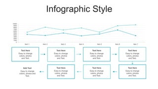 Infographic Style
Easy to change
colors, photos
and Text.
Text Here
Easy to change
colors, photos
and Text.
Text Here
Easy to change
colors, photos
and Text.
Text Here
Easy to change
colors, photos
and Text.
Text Here
Easy to change
colors, photos
and Text.
Text Here
Easy to change
colors, photos
and Text.
Text Here
Easy to change
colors, photos
and Text.
Text Here
Easy to change
colors, photos and
Text.
Add Text
0
1000
2000
3000
4000
5000
6000
7000
8000
9000
10000
Item 1 Item 2 Item 3 Item 4 Item 5 Item 6 Item 7
 