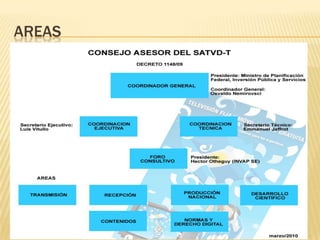 Se declara de interés públi la PLATAFORMA NACIONAL DE TELEVISION DIGITAL TERRESTREConsejo asesor