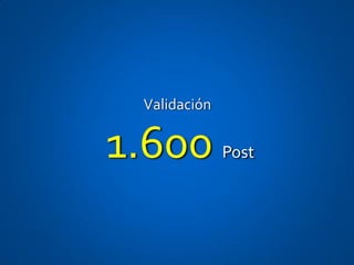 Validación


1.600         Post
 