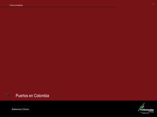 Fondo Inmobiliario
Sabemos Cómo
Fondo Inmobiliario
21
Puertos en Colombia
 