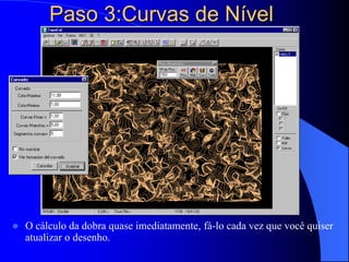 MDT e Curva de NívelLiga e desliga camadas como você deseja antes de executar a triangulação.Note-se a distância de parâmetros de triangulação, se colocar mais dúvida.1500 pontos triangular leva 3 segundos.Linhas quebradas e saber que não deve cortar ...