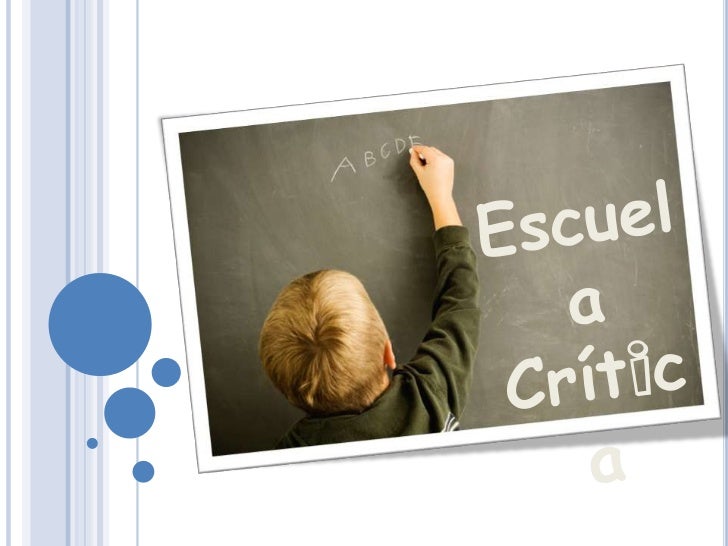 Resultado de imagen para escuela critica