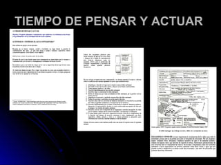 TIEMPO DE PENSAR Y ACTUAR
 